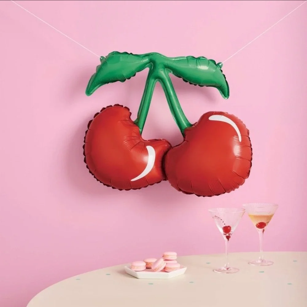 Spritz Cherry Foil Balloon 19.5 Inch Red‎ Fruit Shape Party Decor New